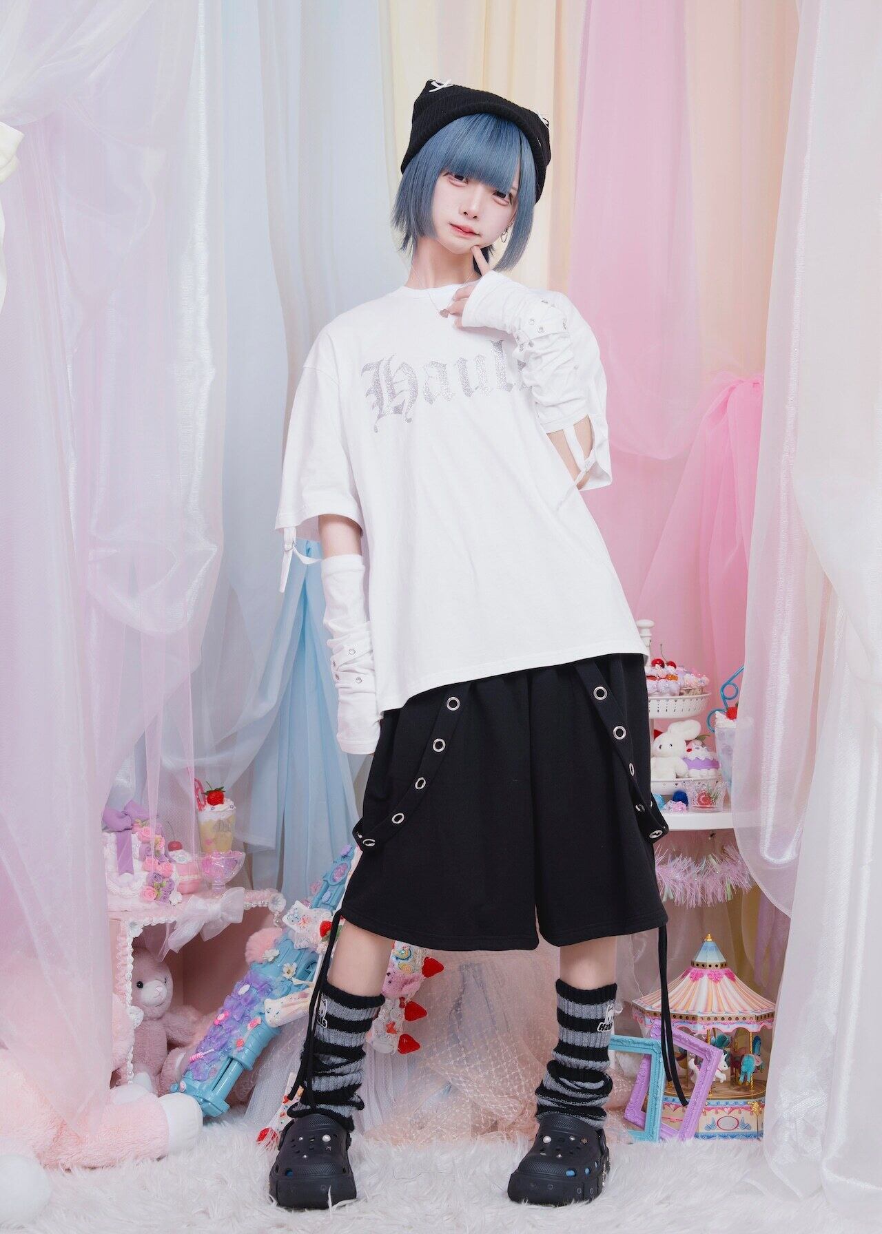 手も足も使えるやんけ！レッグウォーマー(グレー) | Hauls