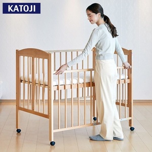 日本製 折りたたみベビーベッド ハイタイプ(ナチュラル)｜カトージ