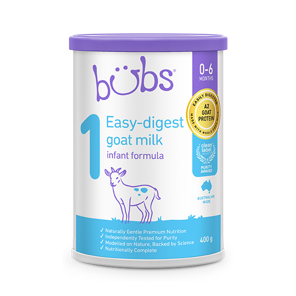 Bubs（バブズ）ヤギ・ゴートミルク ステップ1（0～6カ月）小缶 400g