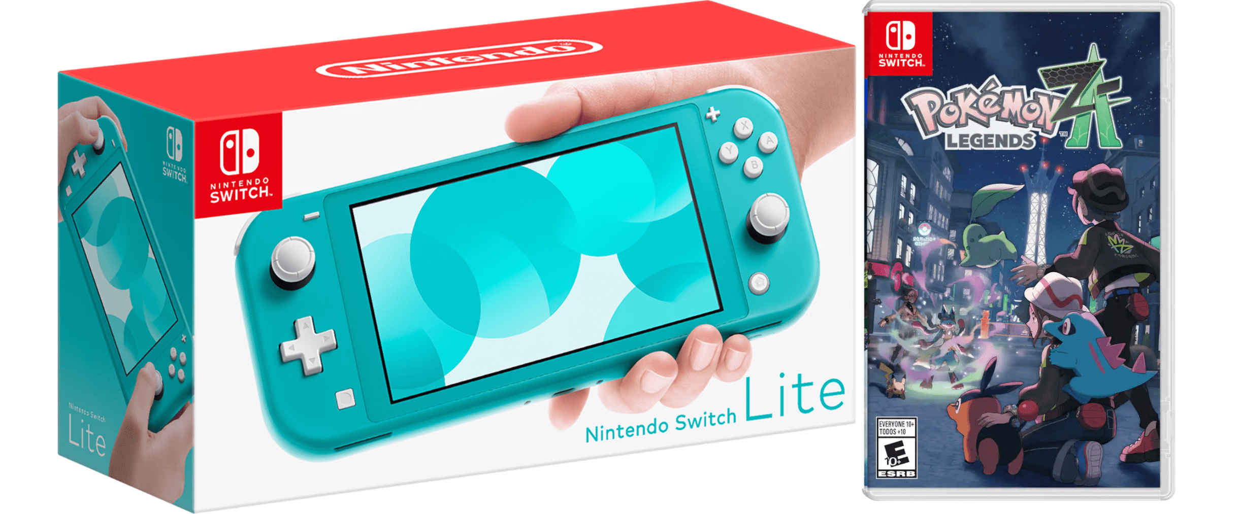 Nintendo Switch Lite Turquoise Gaming Console with Super Mario