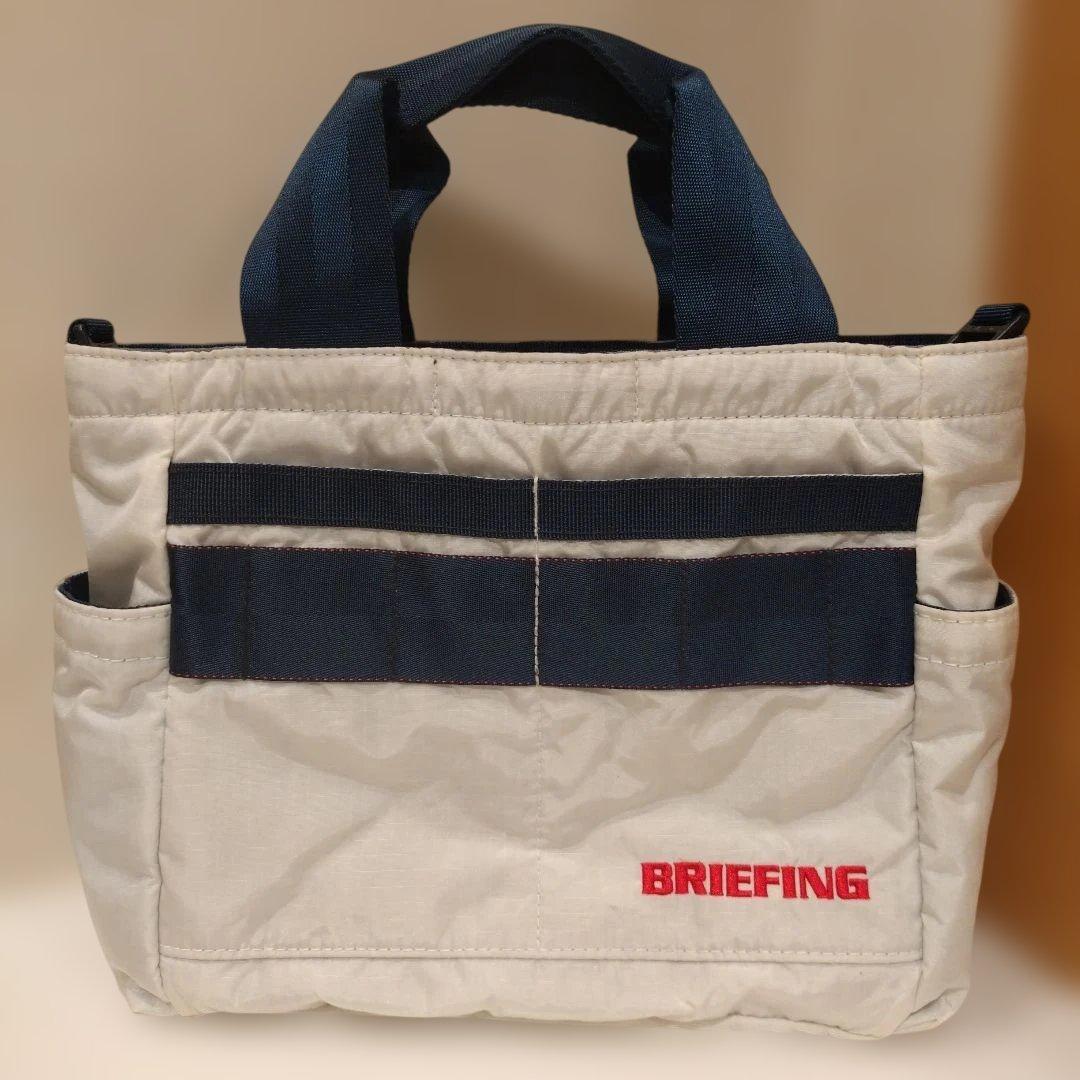 BRIEFING　カートトートバック　大容量 ホワイト☓ネイビー(内側グレー) BRIEFING GOLF（ブリーフィングゴルフ） 最大53%☆3/1迄 日本正規品