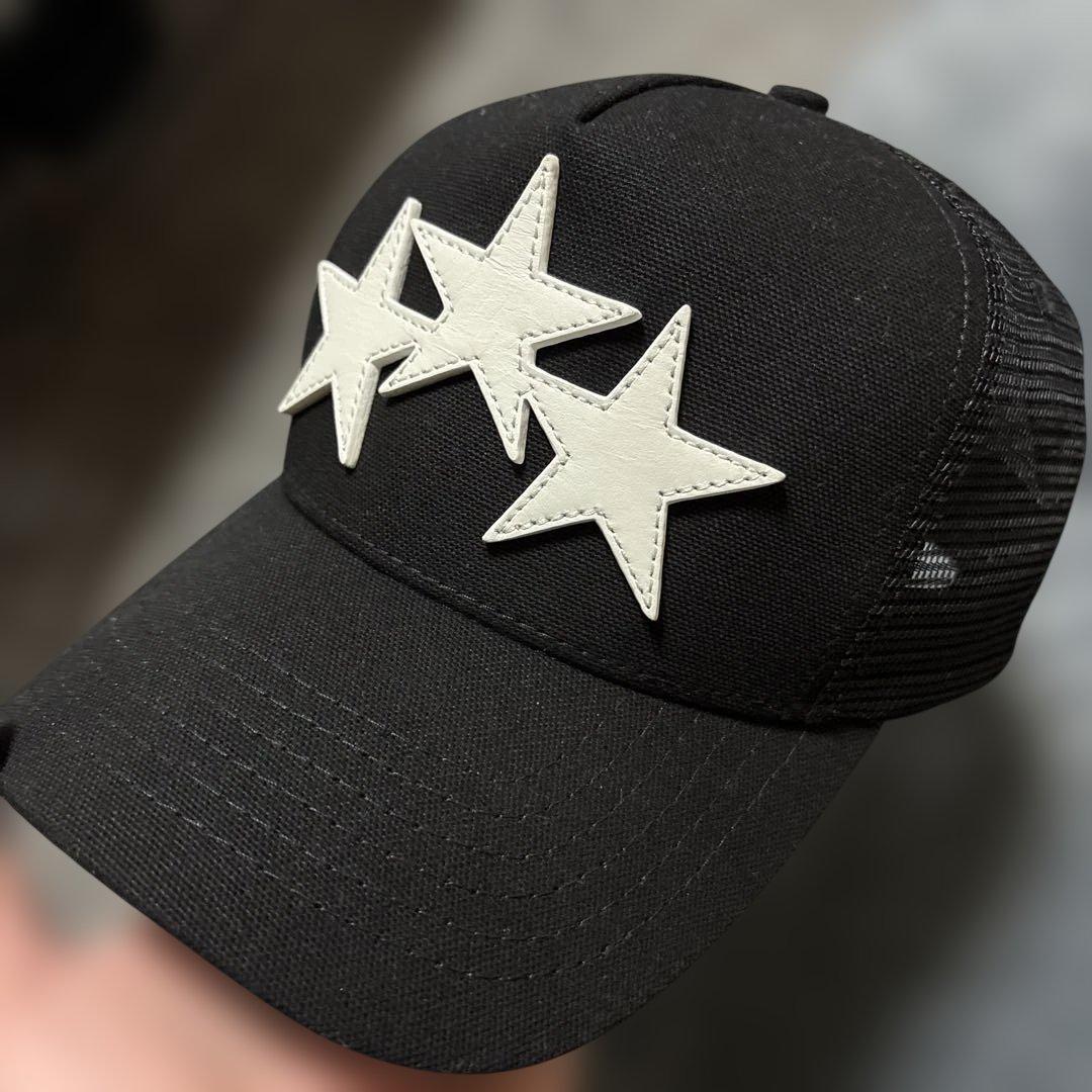 アミリ 3スター トラッカーハット ブラック/ホワイト 最終値下げ AMIRI 3 Star トラッカーハット | ブラック | FARFETCH JP