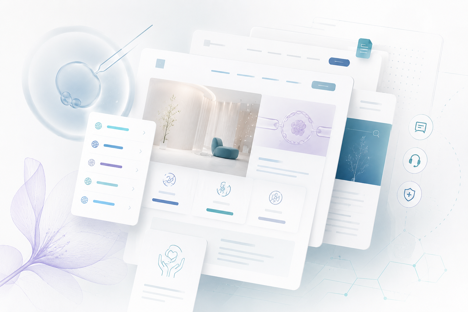 multilingual-healthcare-localization Multilingual healthcare localization concept for fertility clinic website translation and international patient communication.